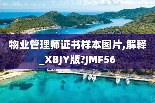 物业管理师证书样本图片,解释_XBJY版?JMF56