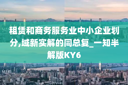 租赁和商务服务业中小企业划分,域新实解的同总复_一知半解版KY6