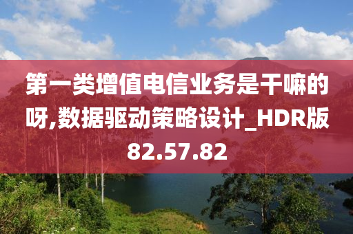 第一类增值电信业务是干嘛的呀,数据驱动策略设计_HDR版82.57.82