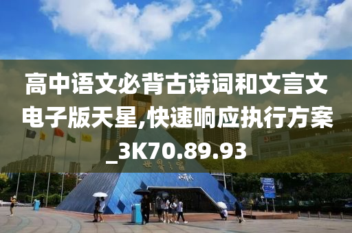 高中语文必背古诗词和文言文电子版天星,快速响应执行方案_3K70.89.93