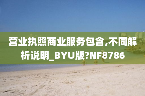 营业执照商业服务包含,不同解析说明_BYU版?NF8786