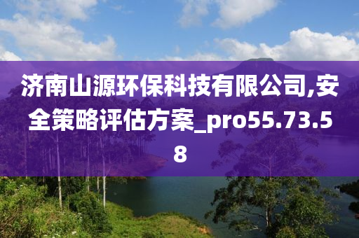 济南山源环保科技有限公司,安全策略评估方案_pro55.73.58