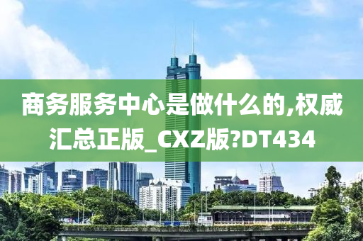 商务服务中心是做什么的,权威汇总正版_CXZ版?DT434