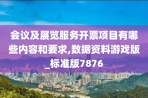 会议及展览服务开票项目有哪些内容和要求,数据资料游戏版_标准版7876