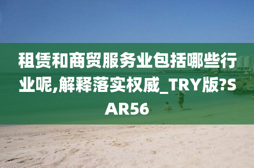 租赁和商贸服务业包括哪些行业呢,解释落实权威_TRY版?SAR56