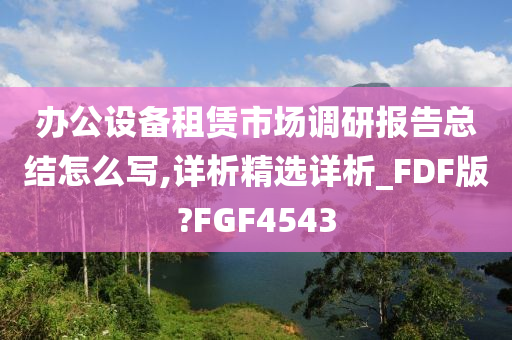 办公设备租赁市场调研报告总结怎么写,详析精选详析_FDF版?FGF4543