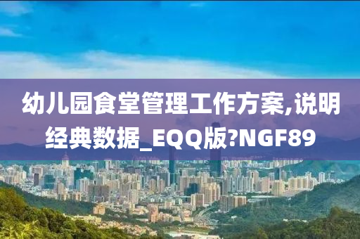 幼儿园食堂管理工作方案,说明经典数据_EQQ版?NGF89