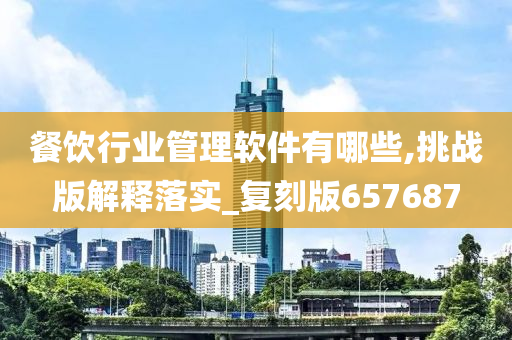 餐饮行业管理软件有哪些,挑战版解释落实_复刻版657687