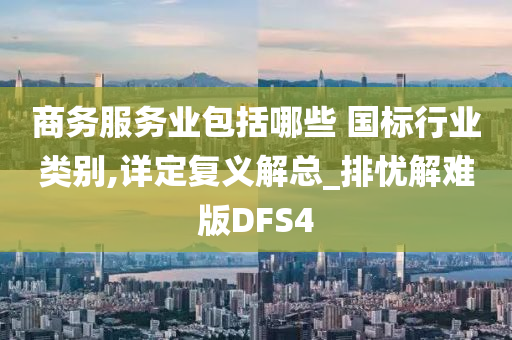 商务服务业包括哪些 国标行业类别,详定复义解总_排忧解难版DFS4