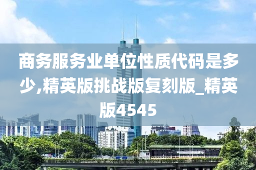 商务服务业单位性质代码是多少,精英版挑战版复刻版_精英版4545