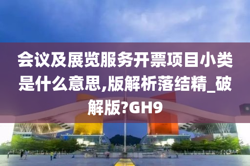 会议及展览服务开票项目小类是什么意思,版解析落结精_破解版?GH9