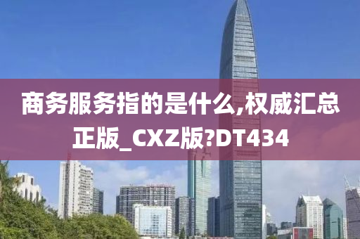 商务服务指的是什么,权威汇总正版_CXZ版?DT434