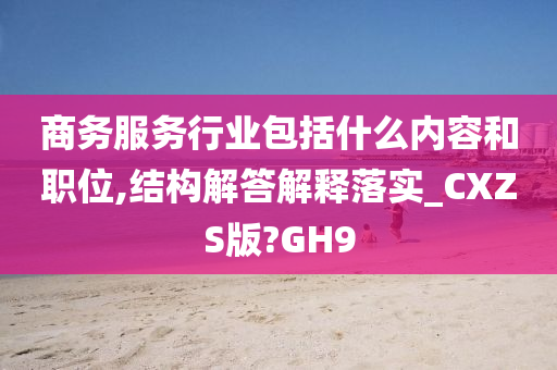 商务服务行业包括什么内容和职位,结构解答解释落实_CXZS版?GH9