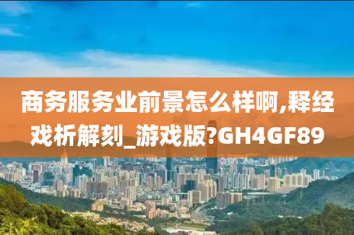 商务服务业前景怎么样啊,释经戏析解刻_游戏版?GH4GF89