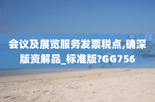 会议及展览服务发票税点,确深版资解品_标准版?GG756