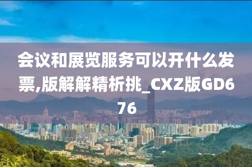 会议和展览服务可以开什么发票,版解解精析挑_CXZ版GD676