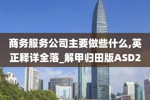 商务服务公司主要做些什么,英正释详全落_解甲归田版ASD2