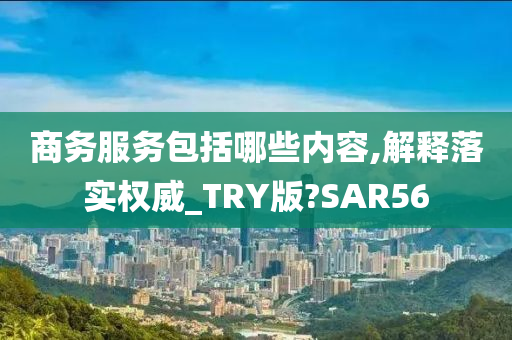 商务服务包括哪些内容,解释落实权威_TRY版?SAR56