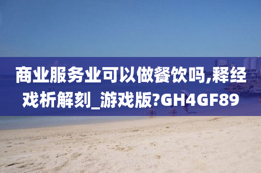 商业服务业可以做餐饮吗,释经戏析解刻_游戏版?GH4GF89