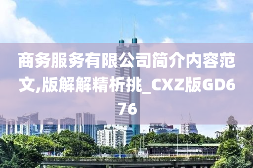 商务服务有限公司简介内容范文,版解解精析挑_CXZ版GD676