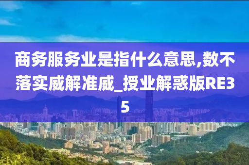 商务服务业是指什么意思,数不落实威解准威_授业解惑版RE35