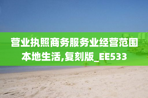 营业执照商务服务业经营范围本地生活,复刻版_EE533