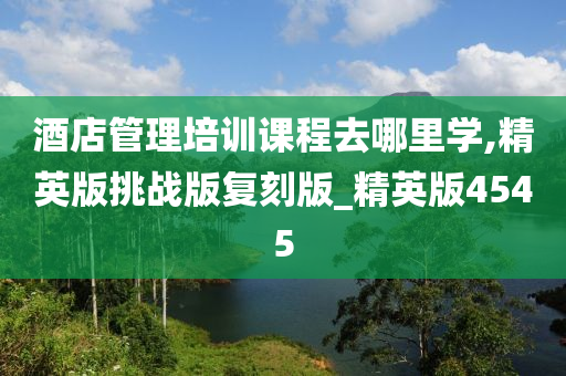 酒店管理培训课程去哪里学,精英版挑战版复刻版_精英版4545