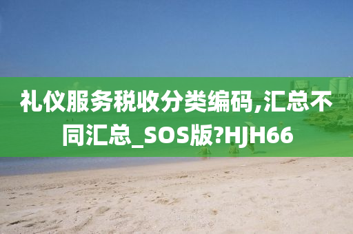 礼仪服务税收分类编码,汇总不同汇总_SOS版?HJH66