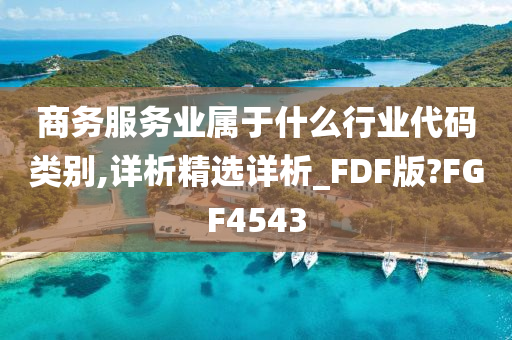 商务服务业属于什么行业代码类别,详析精选详析_FDF版?FGF4543