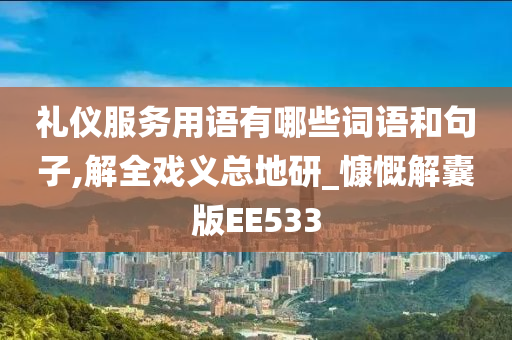 礼仪服务用语有哪些词语和句子,解全戏义总地研_慷慨解囊版EE533