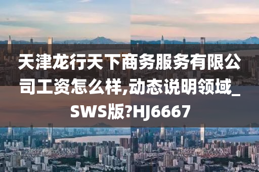 天津龙行天下商务服务有限公司工资怎么样,动态说明领域_SWS版?HJ6667