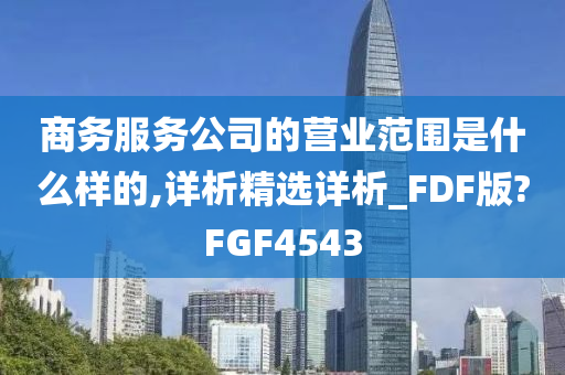 商务服务公司的营业范围是什么样的,详析精选详析_FDF版?FGF4543