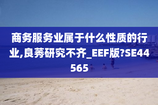 商务服务业属于什么性质的行业,良莠研究不齐_EEF版?SE44565