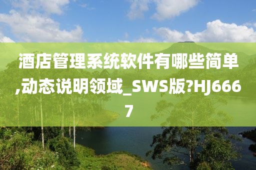 酒店管理系统软件有哪些简单,动态说明领域_SWS版?HJ6667