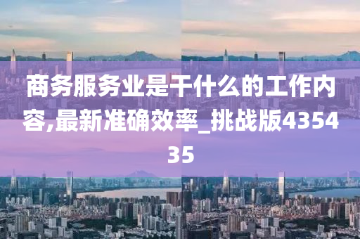 商务服务业是干什么的工作内容,最新准确效率_挑战版435435