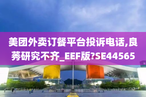 美团外卖订餐平台投诉电话,良莠研究不齐_EEF版?SE44565