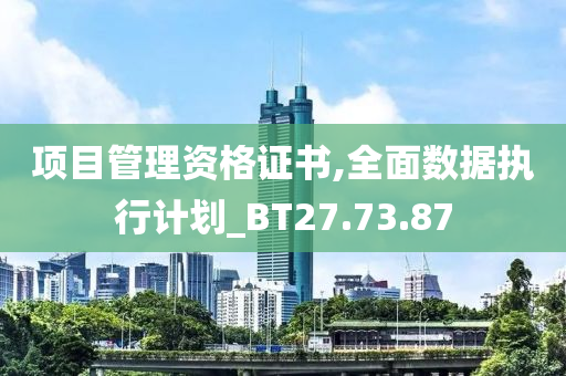 项目管理资格证书,全面数据执行计划_BT27.73.87