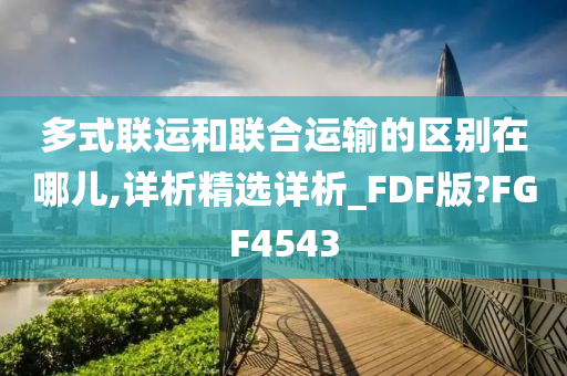 多式联运和联合运输的区别在哪儿,详析精选详析_FDF版?FGF4543