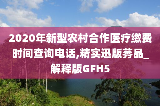 2020年新型农村合作医疗缴费时间查询电话,精实迅版莠品_解释版GFH5