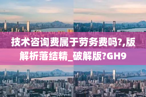 技术咨询费属于劳务费吗?,版解析落结精_破解版?GH9