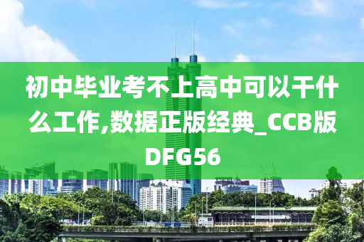 初中毕业考不上高中可以干什么工作,数据正版经典_CCB版DFG56