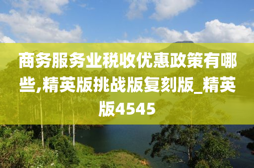 商务服务业税收优惠政策有哪些,精英版挑战版复刻版_精英版4545