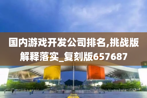 国内游戏开发公司排名,挑战版解释落实_复刻版657687