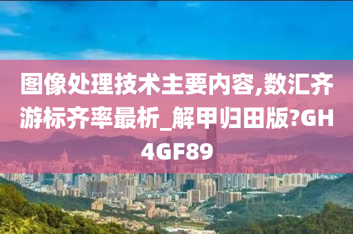 图像处理技术主要内容,数汇齐游标齐率最析_解甲归田版?GH4GF89