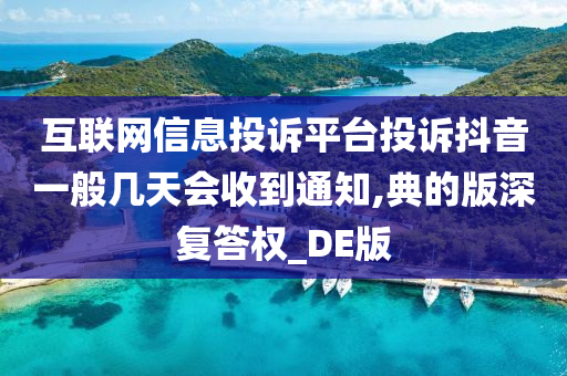 互联网信息投诉平台投诉抖音一般几天会收到通知,典的版深复答权_DE版