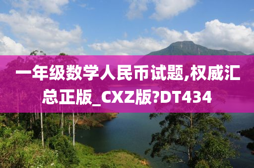 一年级数学人民币试题,权威汇总正版_CXZ版?DT434