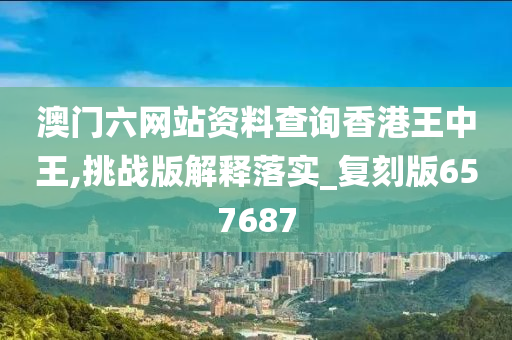 澳门六网站资料查询香港王中王,挑战版解释落实_复刻版657687