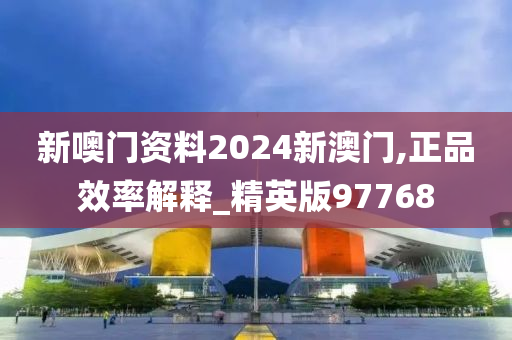 新噢门资料2024新澳门,正品效率解释_精英版97768