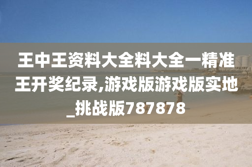 王中王资料大全料大全一精准王开奖纪录,游戏版游戏版实地_挑战版787878