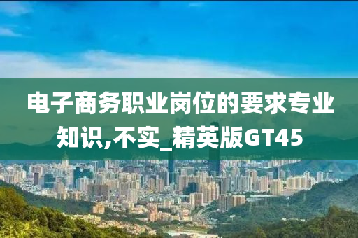 电子商务职业岗位的要求专业知识,不实_精英版GT45